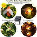 Axyaa Solar Bee String Lights: 8 Modes Outdoor Fairy Light for Garden Party Decor