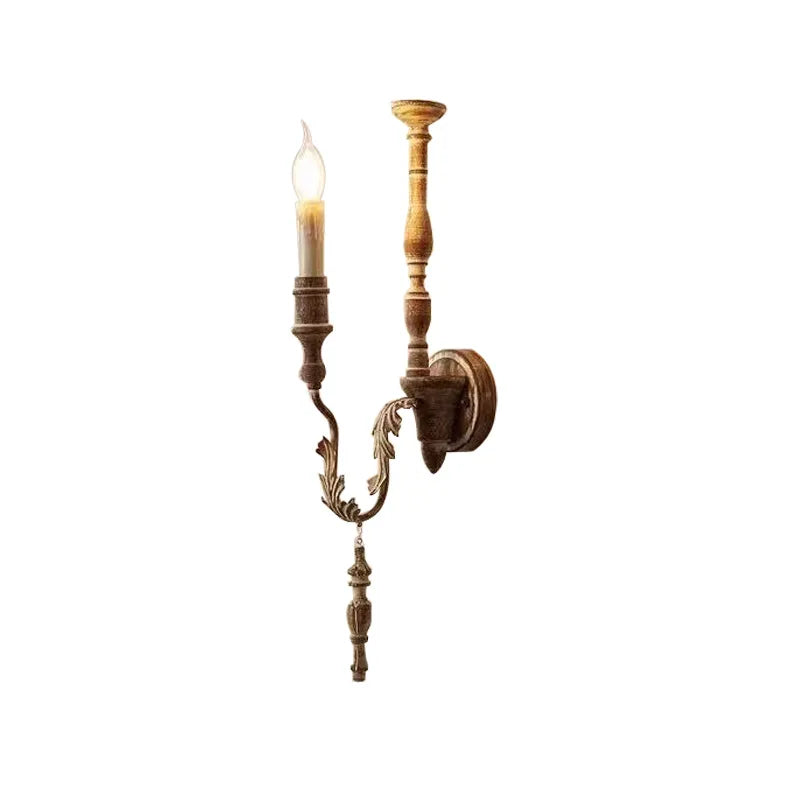 Axyaa Retro Wooden Wall Lamp for Home Decor