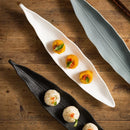 Axyaa Leaf Sushi Ceramic Plate Set for Creative Dining Experience