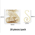 Axyaa Christmas S-Shaped Metal Hooks for Xmas Tree Ornaments and Decorations