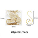 Axyaa Christmas S-Shaped Metal Hooks for Xmas Tree Ornaments and Decorations