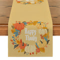 Axyaa Thanksgiving Plants Garland Pumpkin Bird Table Runner for Kitchen Dining Decor