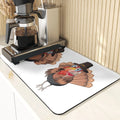 Axyaa Turkey Leaf Kitchen Mat - Non-Slip Absorbent Coasters for Fall Harvest