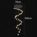Axyaa Crystal Chandelier Stair Pendant Lighting Modern Living Room Interior Light