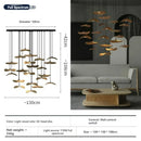 Axyaa Solid Wood Japanese Wabi-sabi Chandelier with LED for Tea Room, Restaurant, or Staircase