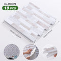 Axyaa 3D Self-Adhesive Wall Tiles, 10pcs, 11.81X11.81In, Splashback Stickers for Home and Indoor Spaces