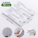 Axyaa 3D Self-Adhesive Wall Tiles, 10pcs, 11.81X11.81In, Splashback Stickers for Home and Indoor Spaces