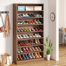 Axyaa 9-Tier Tall Wood Shoe Cabinet, 40-45 Pair Capacity