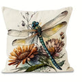 Dragonfly Floral Pattern Pillowcase x Axyaa: Living Room Sofa Chair Cushion Cover