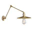 Axyaa Copper Arm LED Wall Sconce Pull Chain Switch Nordic Luminaria