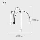 Axyaa Modern Iron Wall Lamp Branch Glass Lighting for Living Room Bedroom