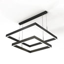 Axyaa Modern Square Ceiling Chandelier LED Pendant Lamp for Living and Dining Room