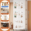 Axyaa Cartoon Wardrobe: Foldable Storage Organizer with Wheels