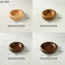 Axya Solid Wood Dim Sum Plate - Restaurant Dessert Bread Molecular Cuisine Display Plate