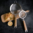 Axyaa Fine Mesh Skimmer Colander Wooden Handle Oil Filter Kitchen Utensil