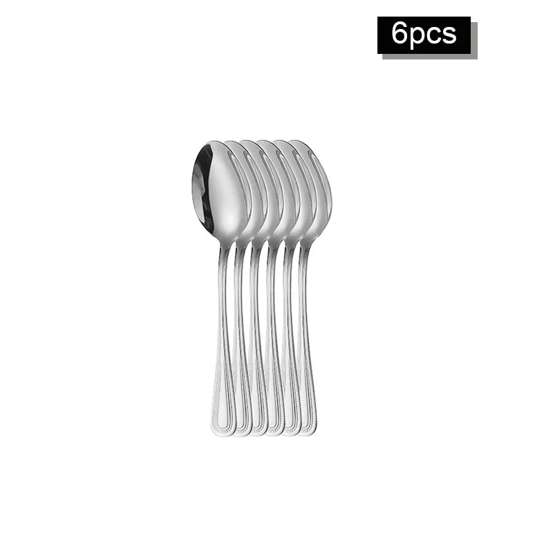 Axyaa Stainless Steel Tableware Set - Knife, Fork, Spoon & Steak Set