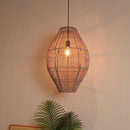 Axyaa Rattan Bamboo Woven Lantern Chandelier - Wabi Sabi Style Pendant Light