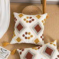 Boho Loop Tufted Tassel Pillow Cover for Home Decor by Axyaa