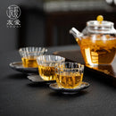 Axya Pure Tin Cup Mat Non-slip Retro Holder for Tea Ceremony