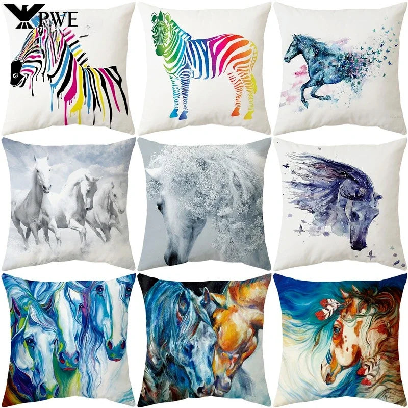 Axyaa Wild Animal Pillow Cover 45*45cm - Decorative Cushion for Living Room, Sofa, Car