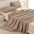 Axyaa Waffle Plaid Ice Silk Summer Blanket Double-Sided Cooling Duvet for Bed