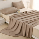 Axyaa Waffle Plaid Ice Silk Summer Blanket Double-Sided Cooling Duvet for Bed