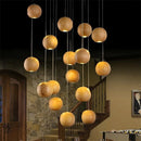 Axyaa LED Wooden Ball Chandelier for Living Room, Hotel, Restaurant, Villa, and Bedroom