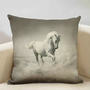 Axyaa Tropical Style Running Horses Pillowcase Home Decor Square Linen Animal Pillow Case