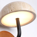 Axyaa Modern LED Wall Lamp, Yellow Travertine Wood & Black Iron Stair Light
