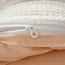 Axyaa Embroidered Waffle Cotton Queen Bedding Set with Sheets & Pillowcases