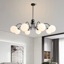 Axyaa Glass Pendant Lights for Kitchen Island Dining Living Room - LED Chandelier Ceiling Lamp Fixtures
