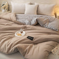 Axyaa Double Bed Quilt: Autumn Winter Soy Fiber Queen Size Comforter