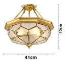 Axyaa Classic Copper Ceiling Light with Glass Shade for Home Decor Lighting