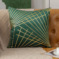 Luxury Gold-Embossed Velvet Throw Pillowcase by Axyaa - Elegant Home Decor Solution