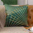Luxury Gold-Embossed Velvet Throw Pillowcase by Axyaa - Elegant Home Decor Solution