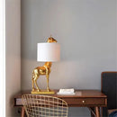Axyaa Giraffe Resin Table Lamp Decorative Desk Light for Living Room Bedroom
