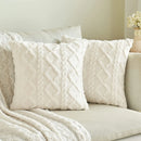 Axyaa Short Plush Boho Pillowcases 45x45cm - Soft Cushion Cover for Home Decor