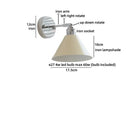 Axyaa Nordic LED Wall Sconce Iron Arm Switch Bedroom Living Room Bathroom Mirror Light