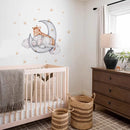 Axyaa Elephant Giraffe Kids Room Animal Wall Stickers Moon Child Decor