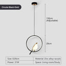 Axyaa Nordic Magpie LED Pendant Lamps Silver Gold Bird Hanging Light