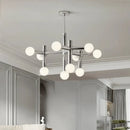 Axyaa Glass Ball Pendant Light for Luxury Living Room, LED Chandelier Fixtures