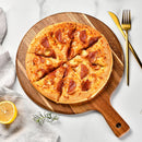 Axyaa Circular Acacia Wood Cutting Board with Handle