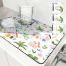 Axyaa Cartoon Building Kitchen Drying Mat