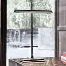 Axyaa Green Black Minimalist LED Table Lamp for Bedroom and Study Room