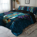 Axyaa Ethnic Tribal Elephant Print Quilt Cover Set for Home and Dorm All Seasons