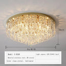 Axyaa Crystal Circle Ceiling Lamp Modern LED Chandelier Art Deco Lighting Fixtures