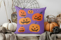 Axyaa Halloween Skeleton Moon Stars Pillow Cover for Sofa Bedroom Car