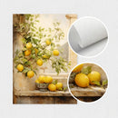 Italian Lemon Plant Retro Watercolor Canvas Wall Art Prints by Axyaa