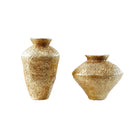 Axyaa Earthenware Golden Vase: Resin Handicraft Flower Arrangement Home Décor