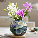 Axyaa Starry Night Vase: Creative Artwork Plant Pot for Aesthetic Room Decor